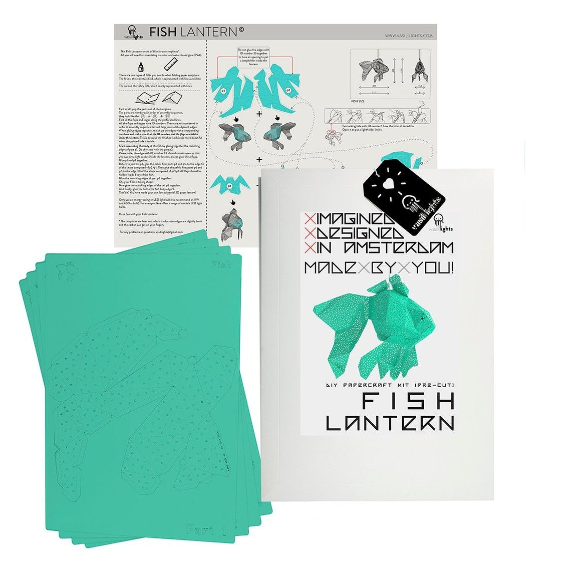 Fish Paper Lantern Mint