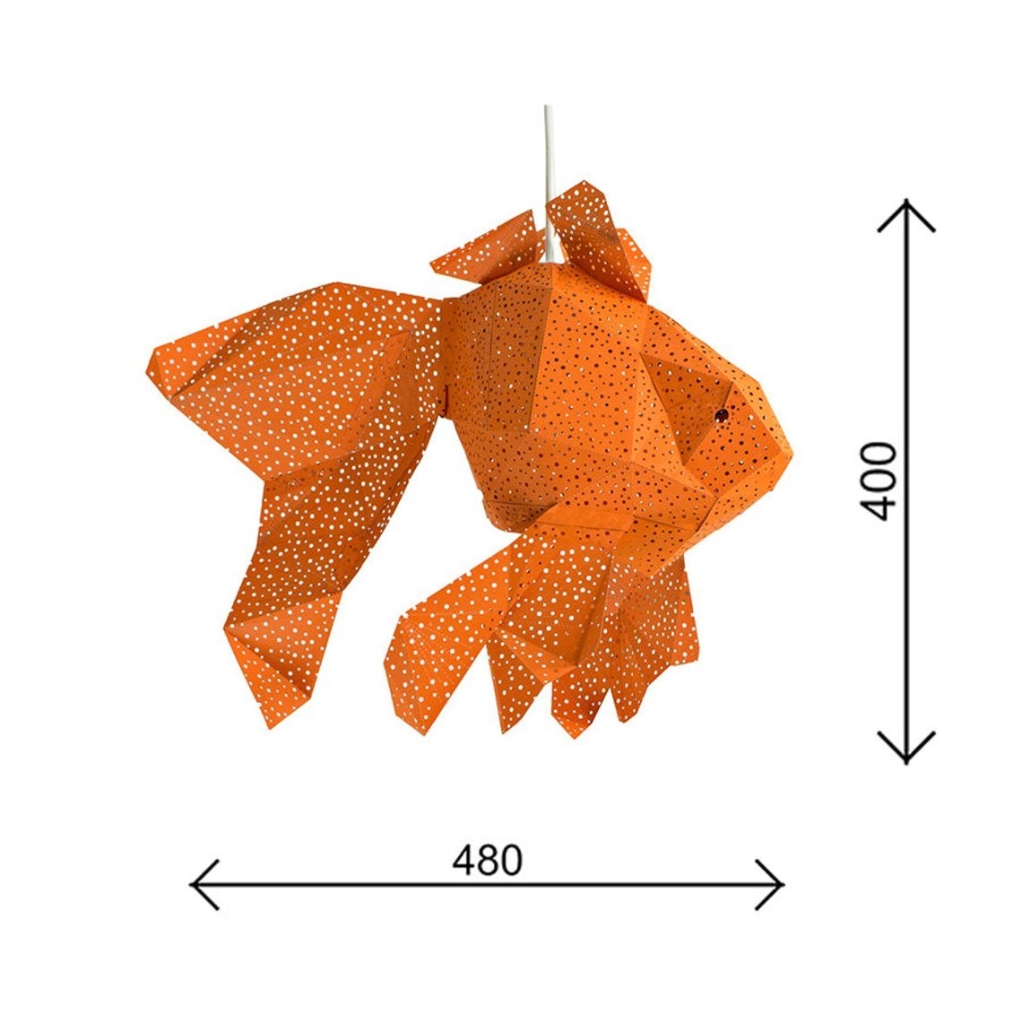 Fish Paper Lantern Oranje