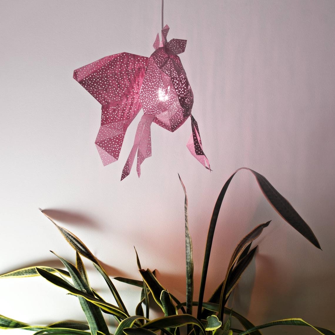 Fish Paper Lantern Roze