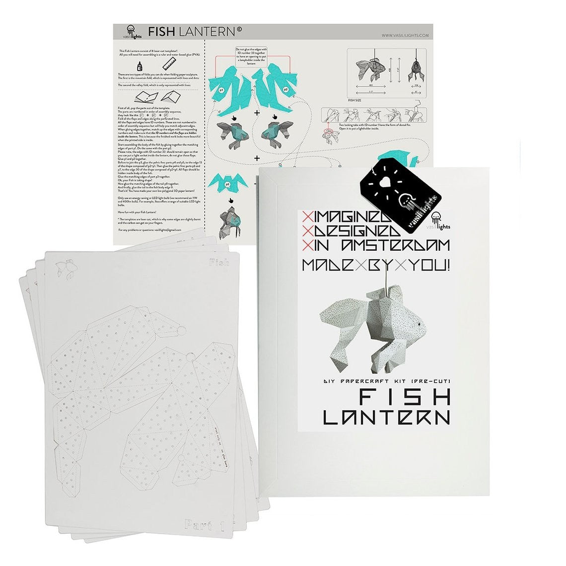 Fish Paper Lantern Wit