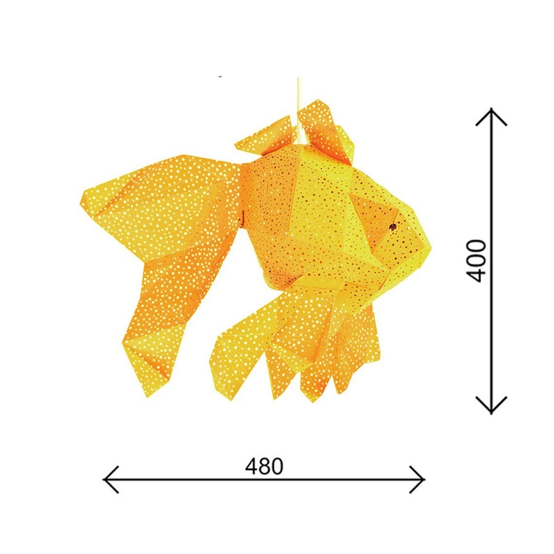 Fish Paper Lantern Geel