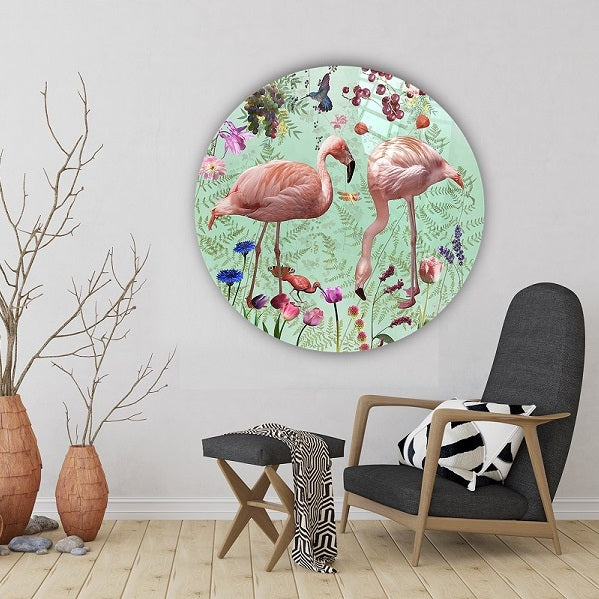 Behangcirkel Plexiglas ⌀ 100 cm Audubon Green