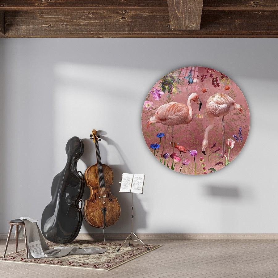 Behangcirkel Plexiglas ⌀ 100 cm Audubon Red