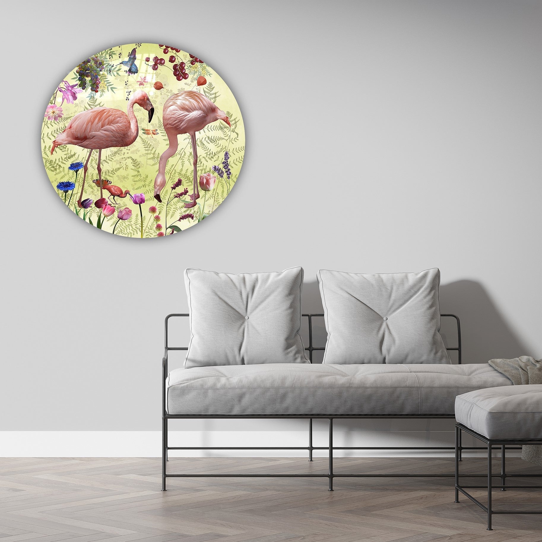 Behangcirkel Plexiglas ⌀ 100 cm Audubon Yellow