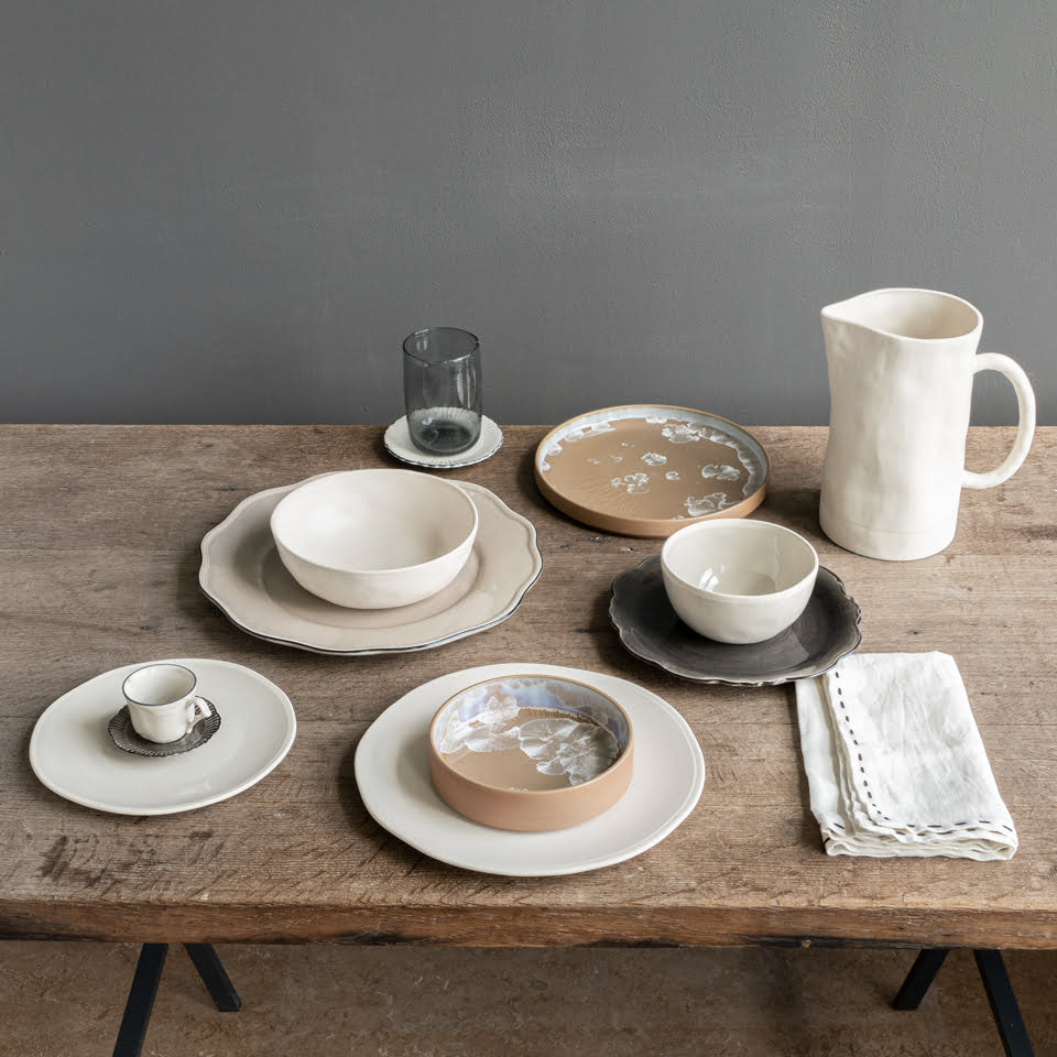 Weave – servet set van 2 - rice and black