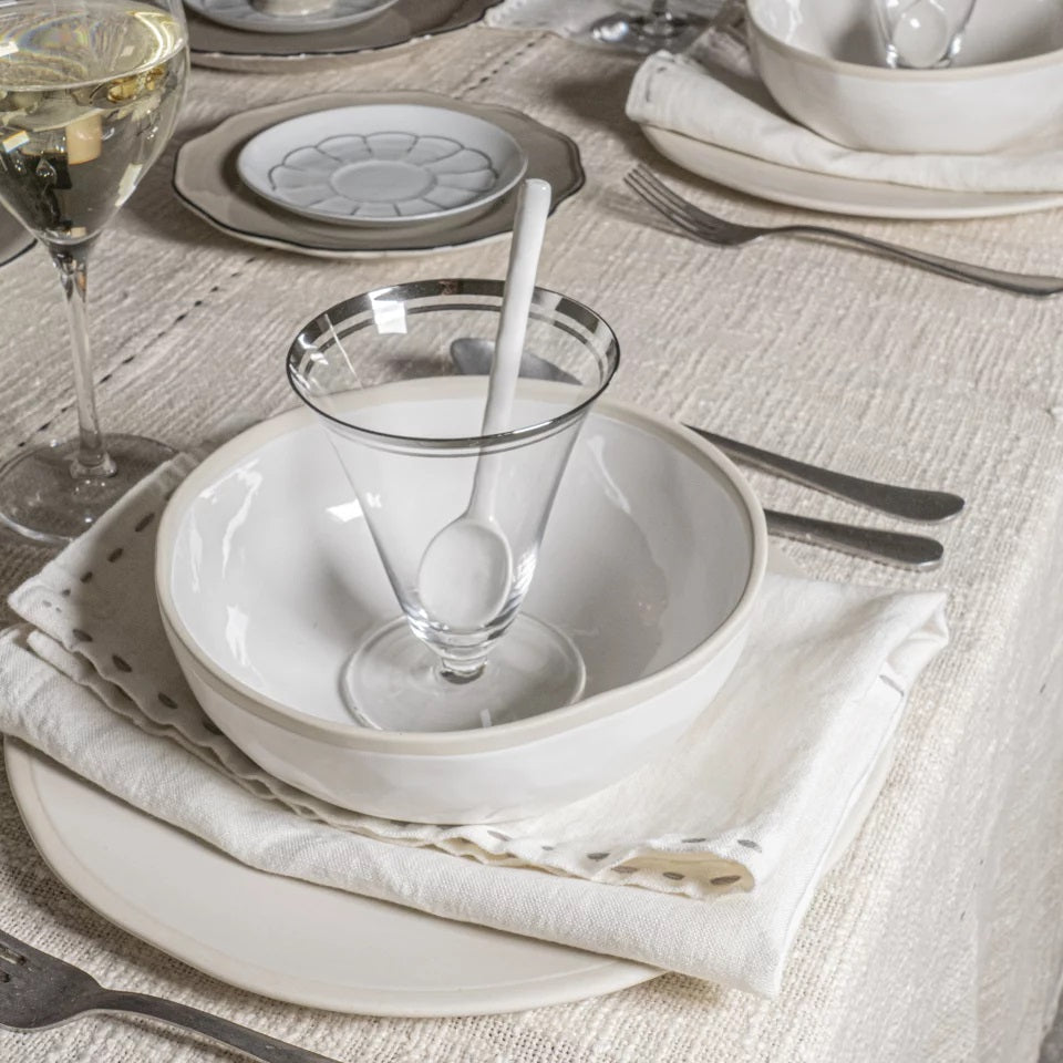 Weave – servet set van 2 - rice and grey