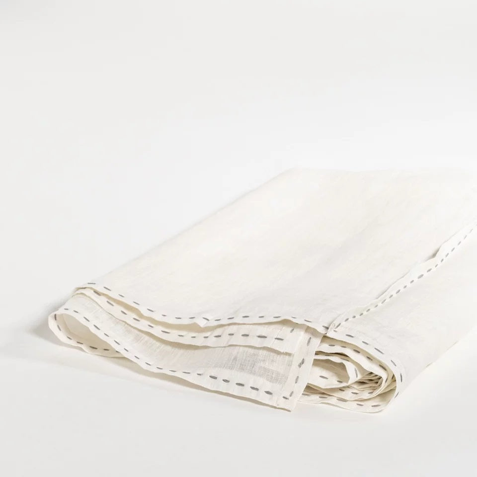 Weave – tafelkleed linnen – rice and grey