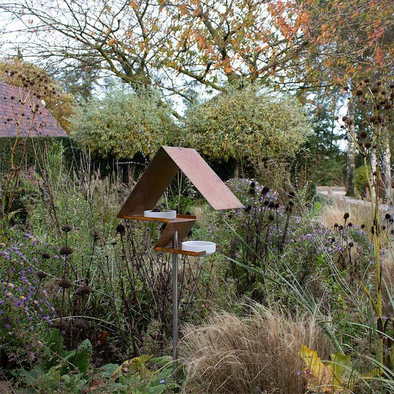 Zigzag voederhuisje Cortenstaal - Opossum