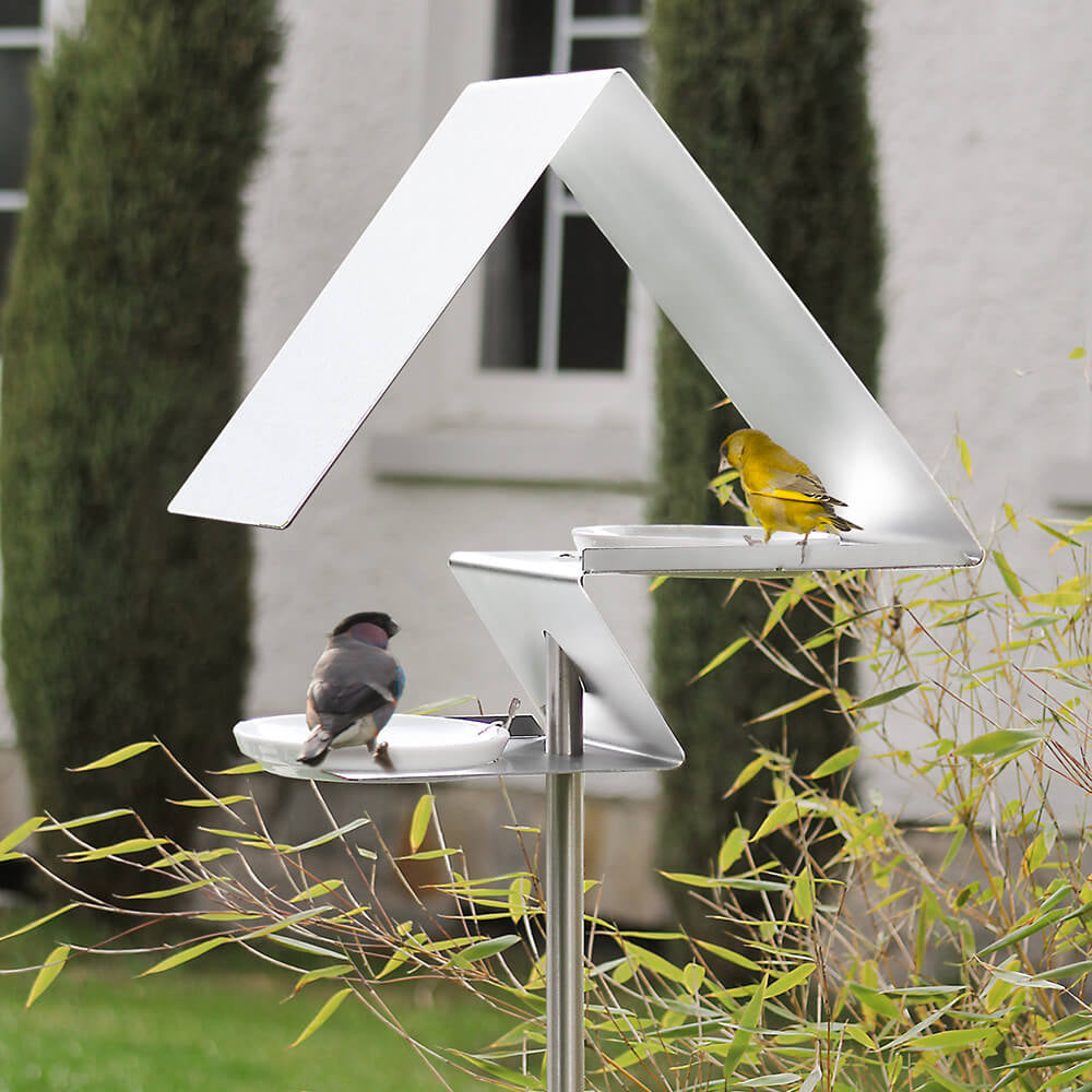 Zigzag voederhuisje Wit staal - Opossum