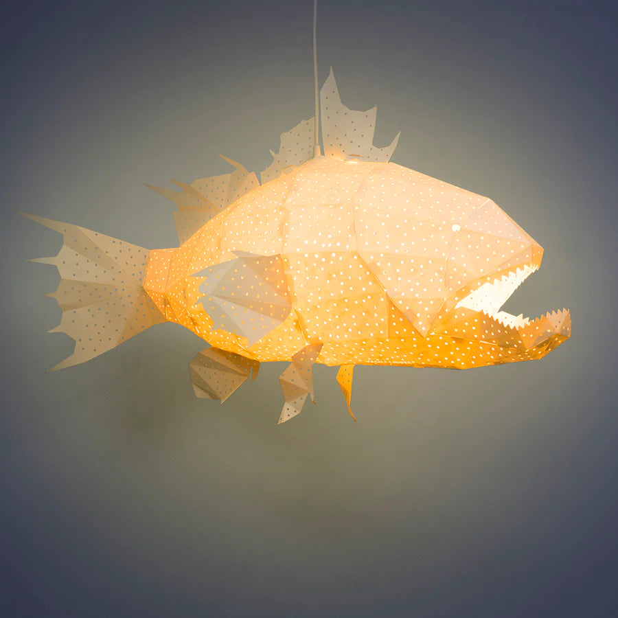 Giant Lapu Lapu Origami Lamp Zwart