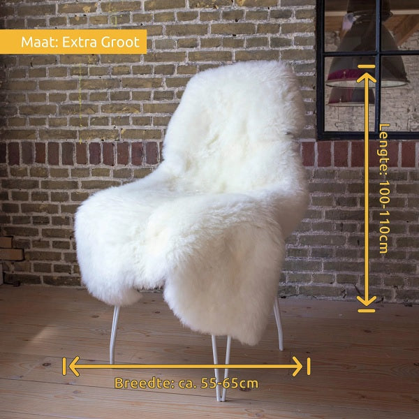 Wit Naturel Texels Schapenvacht 100-110cm
