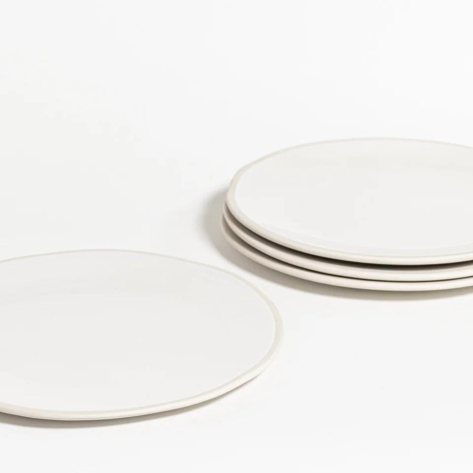Atelier set 4 dinerborden - milk