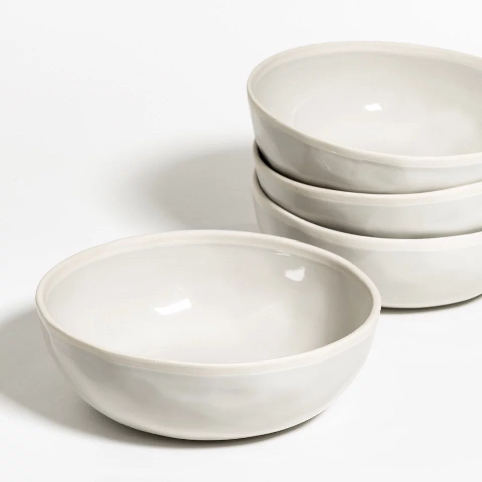 Atelier set 4 grote kommen - milk