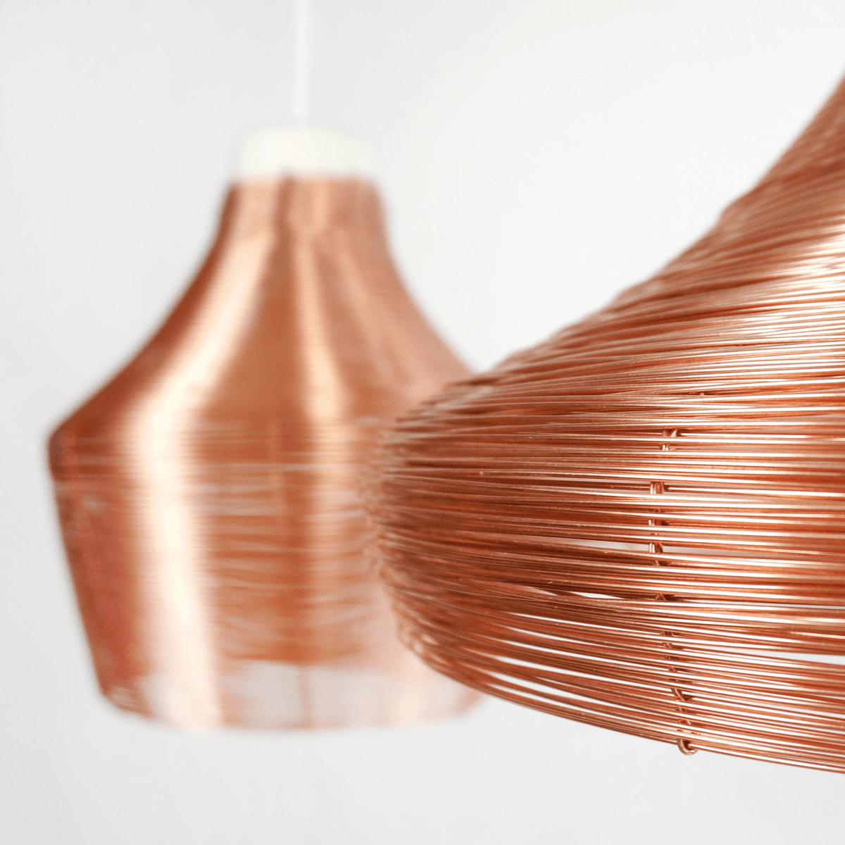 Koper Hanglamp gevlochten &