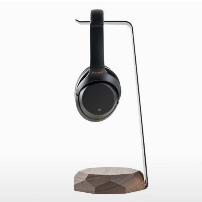 2-in-1 Koptelefoon Standaard &amp; Draadloze Oplader - Walnoot