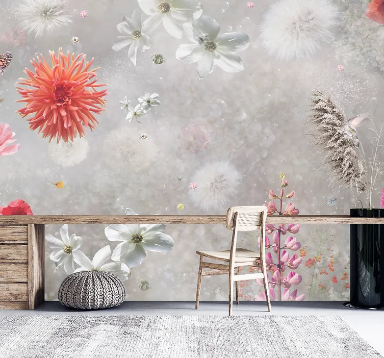 Behang Misty Poppy I Provinyl