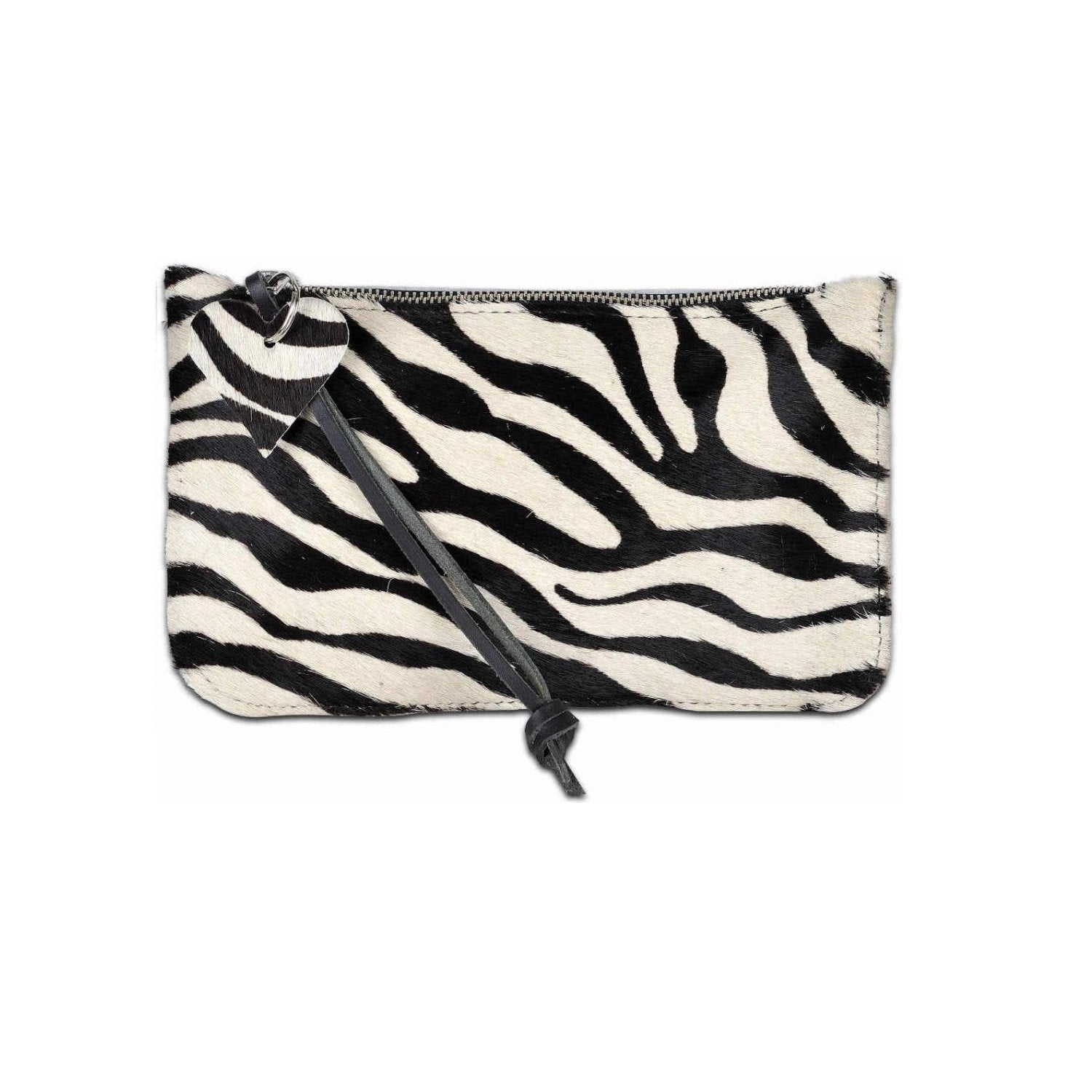 Clutch / handtas zebraprint