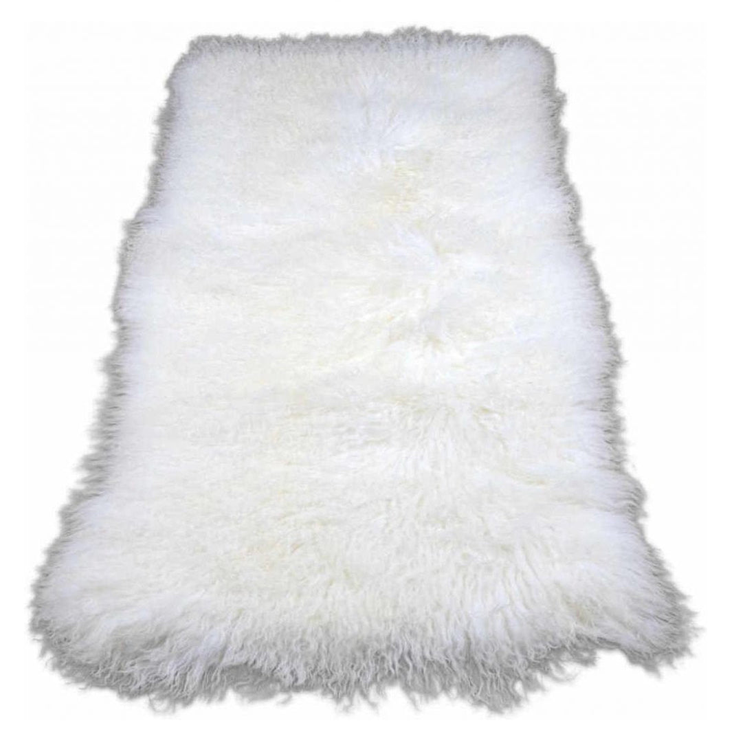 Tibetaanse Schapenvacht Rechthoekig - Wit