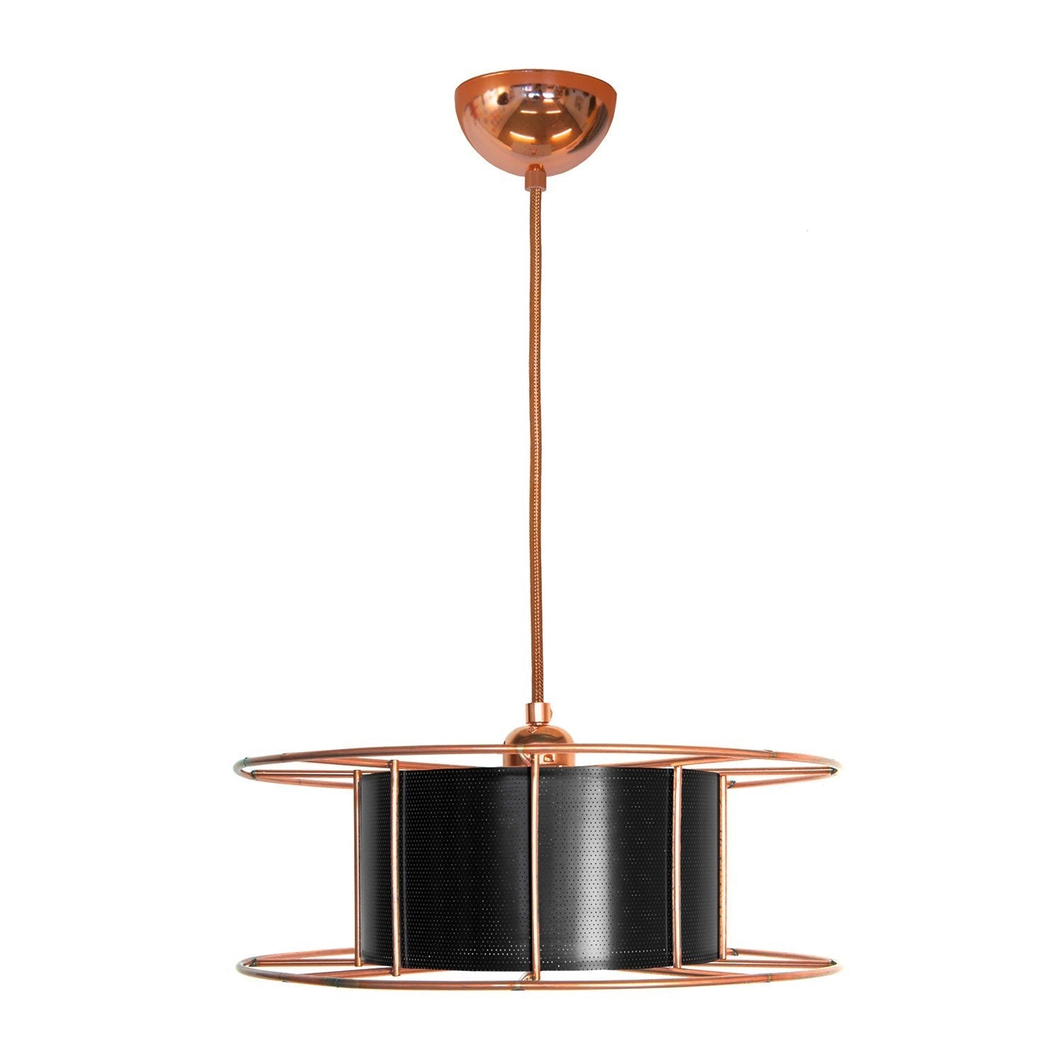Hanglamp SPOOL Classic Koper met zwarte skin