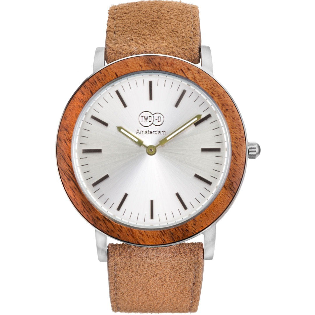 Jordaan – Suède Zebrano Horloge 39mm