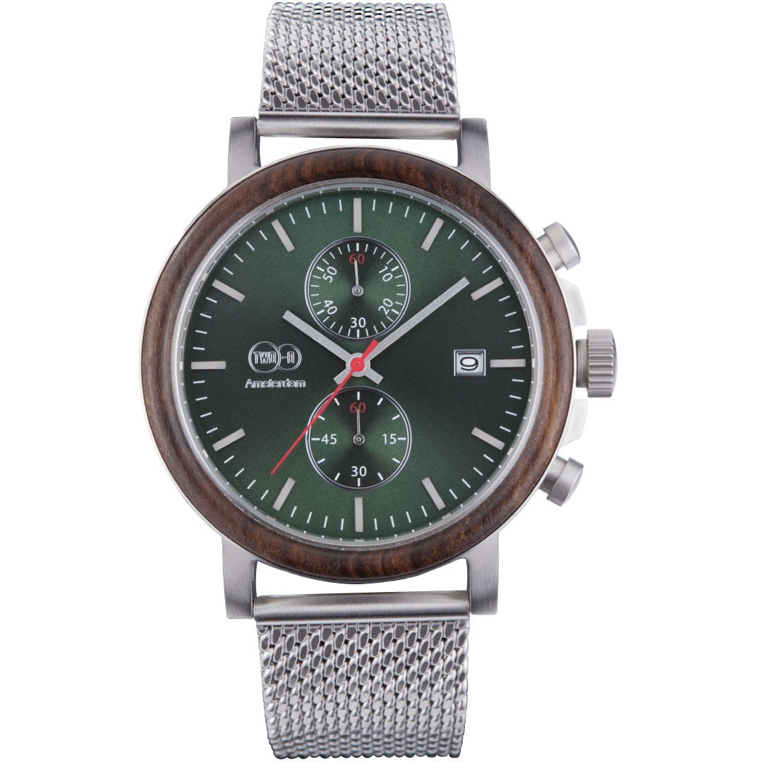 Rijks – Zilver Walnoten Horloge 44mm