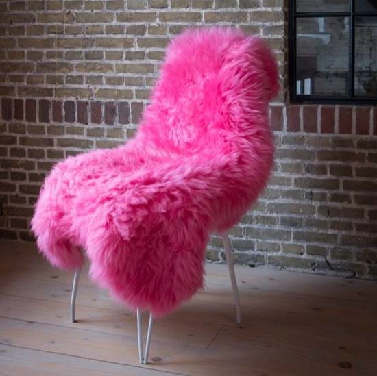 Texels schapenvacht - Fuchsia