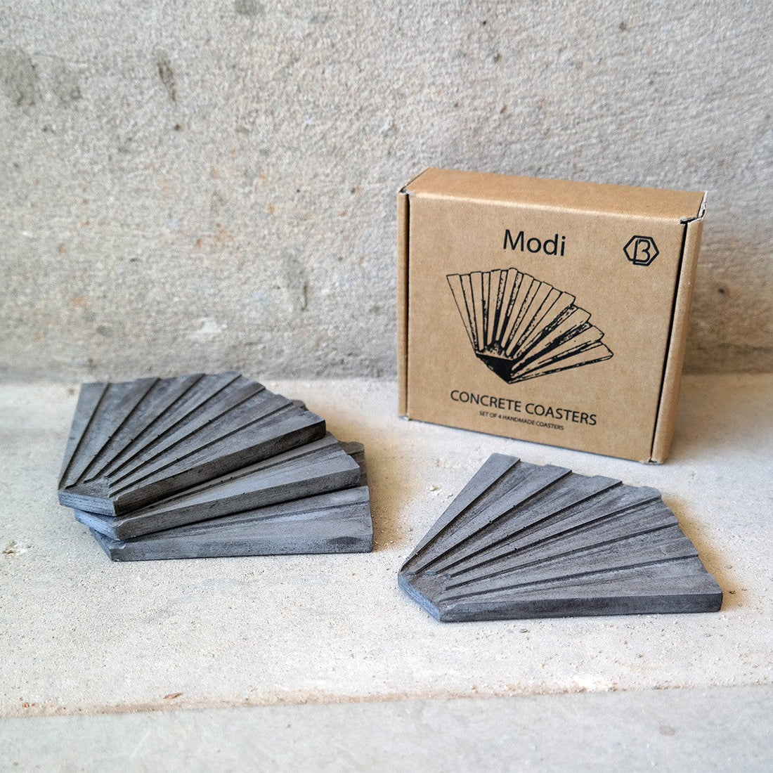 Modi betonnen onderzetters antraciet