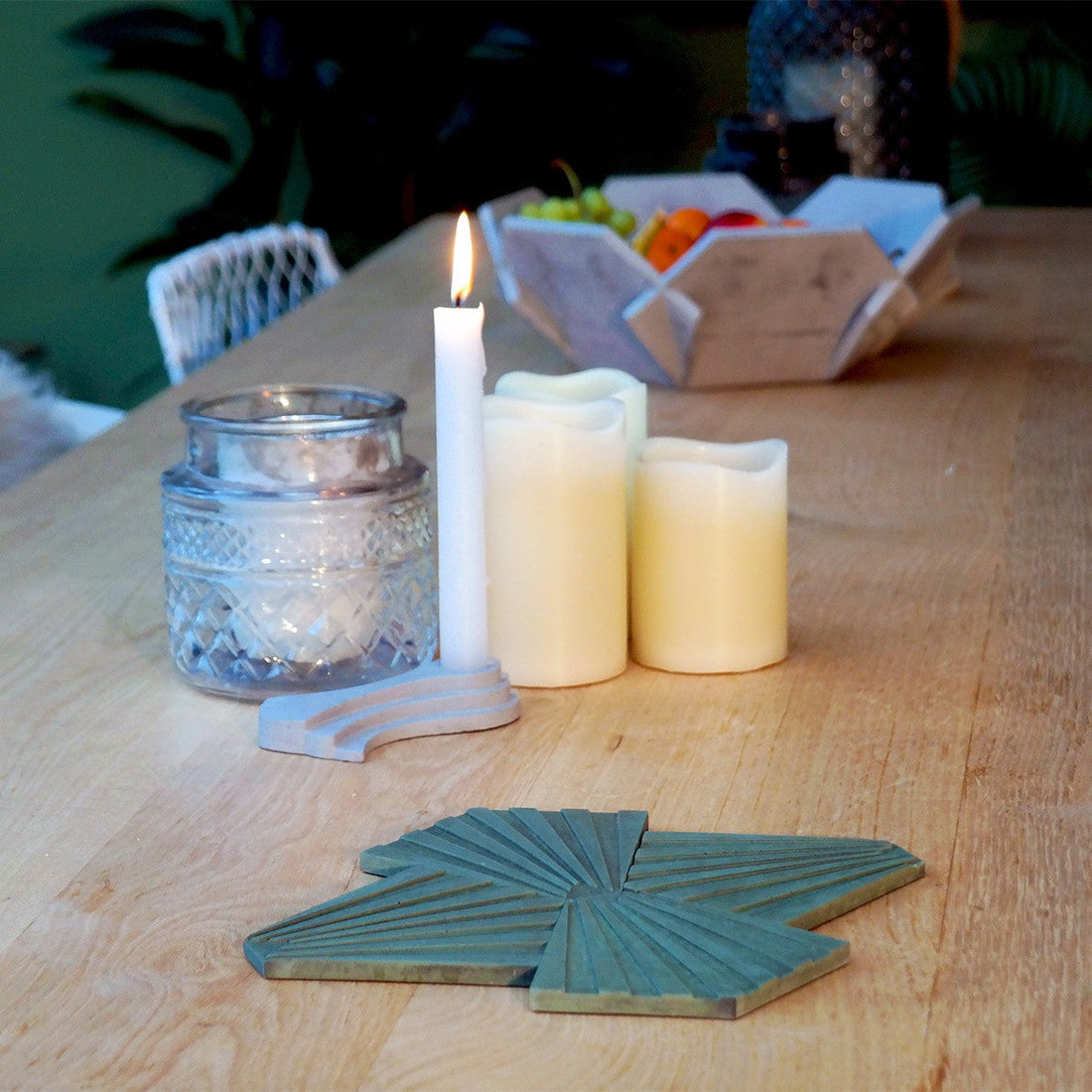 Modi betonnen onderzetters groen