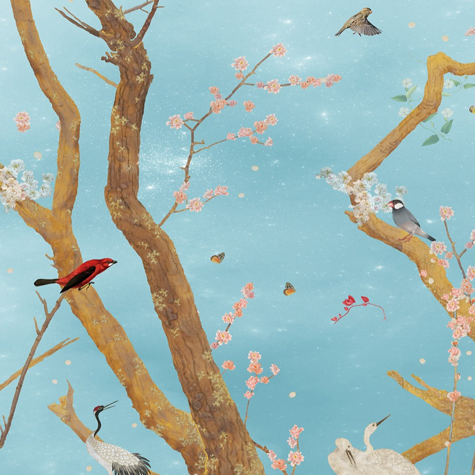 Behangpaneel 80*100 cm Mystic Garden Blue