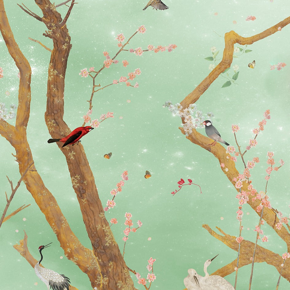 Behangpaneel 140*180 cm Mystic Garden Green