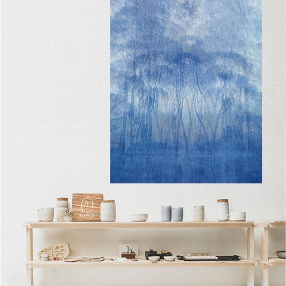 Behangpaneel 80*100cm Blue Forrest