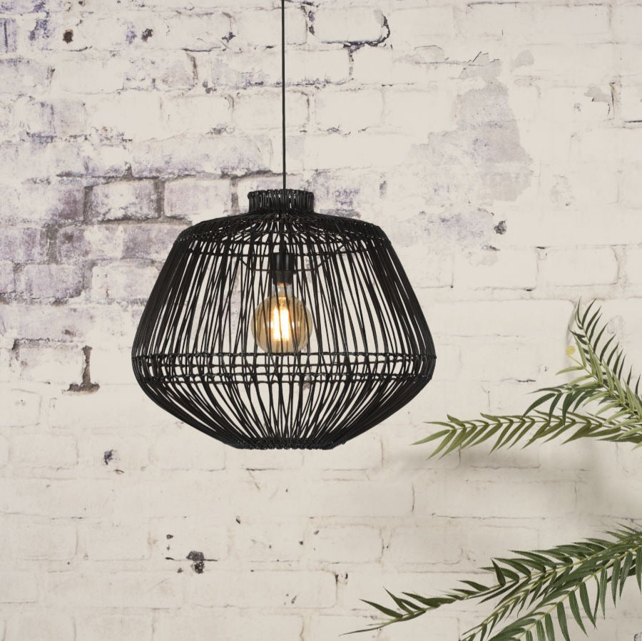 Madagascar - Hanglamp - Rotan - Zwart
