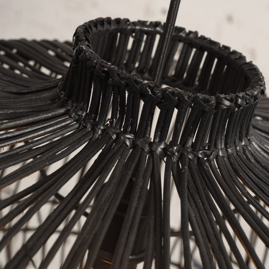 Madagascar - Hanglamp - Rotan - Zwart