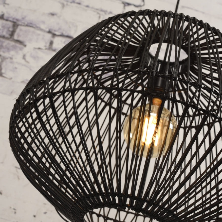 Madagascar - Hanglamp - Rotan - Zwart