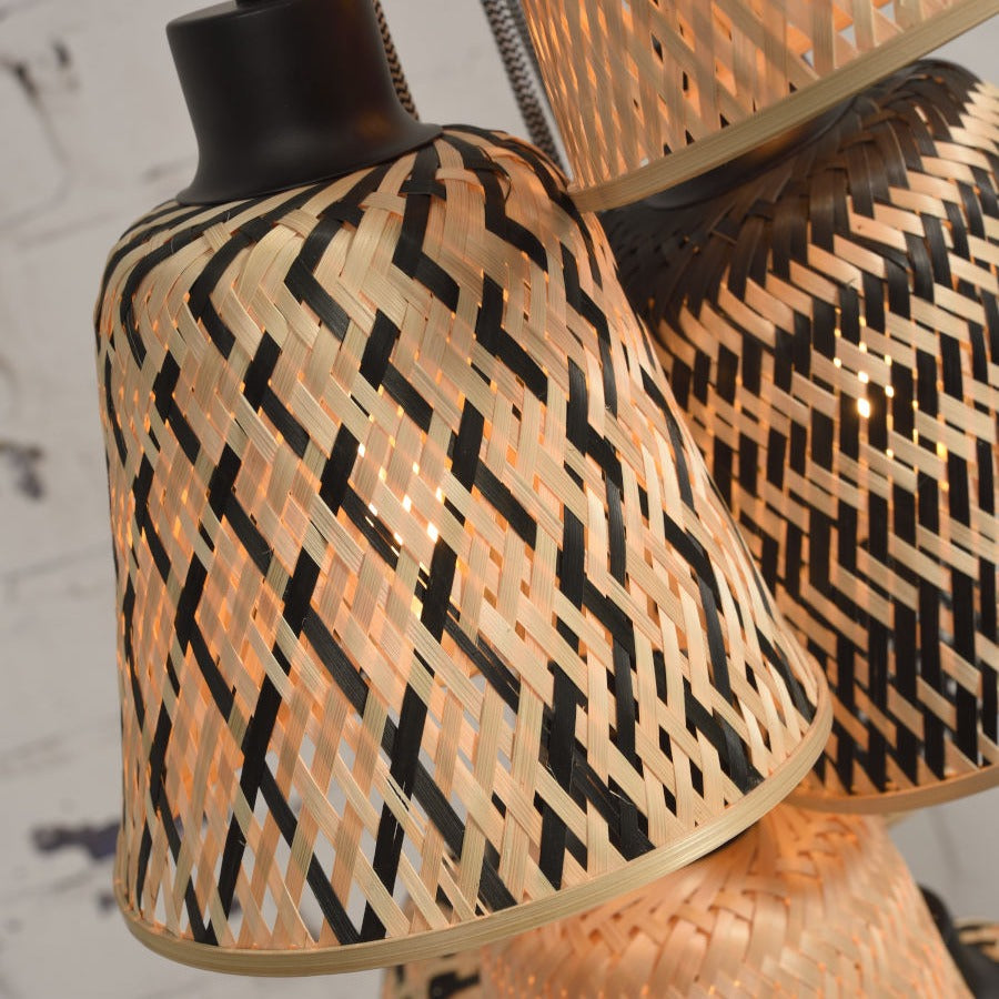 Kalimantan- Hanglamp - Bamboe - 7-kap