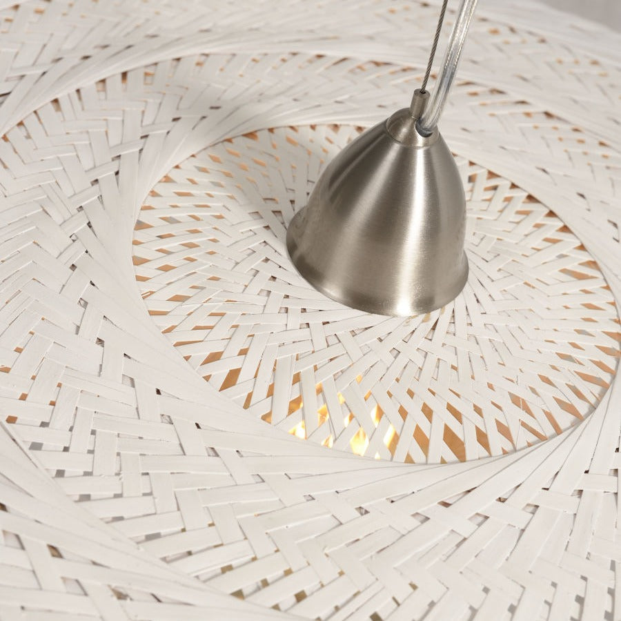 Palawan - Hanglamp - Bamboe - Wit