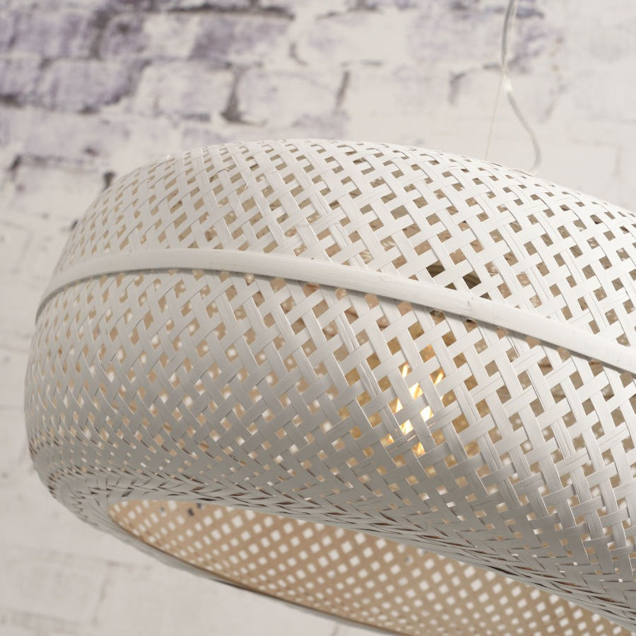 Palawan - Hanglamp - Bamboe - Wit