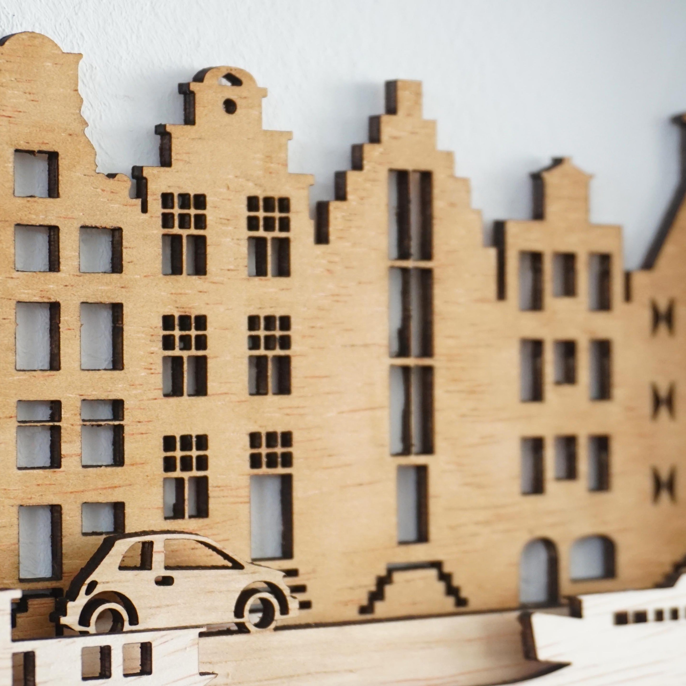 Amsterdamse grachten van hout