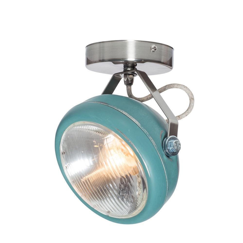 No.7 Spot vintage koplamp aqua