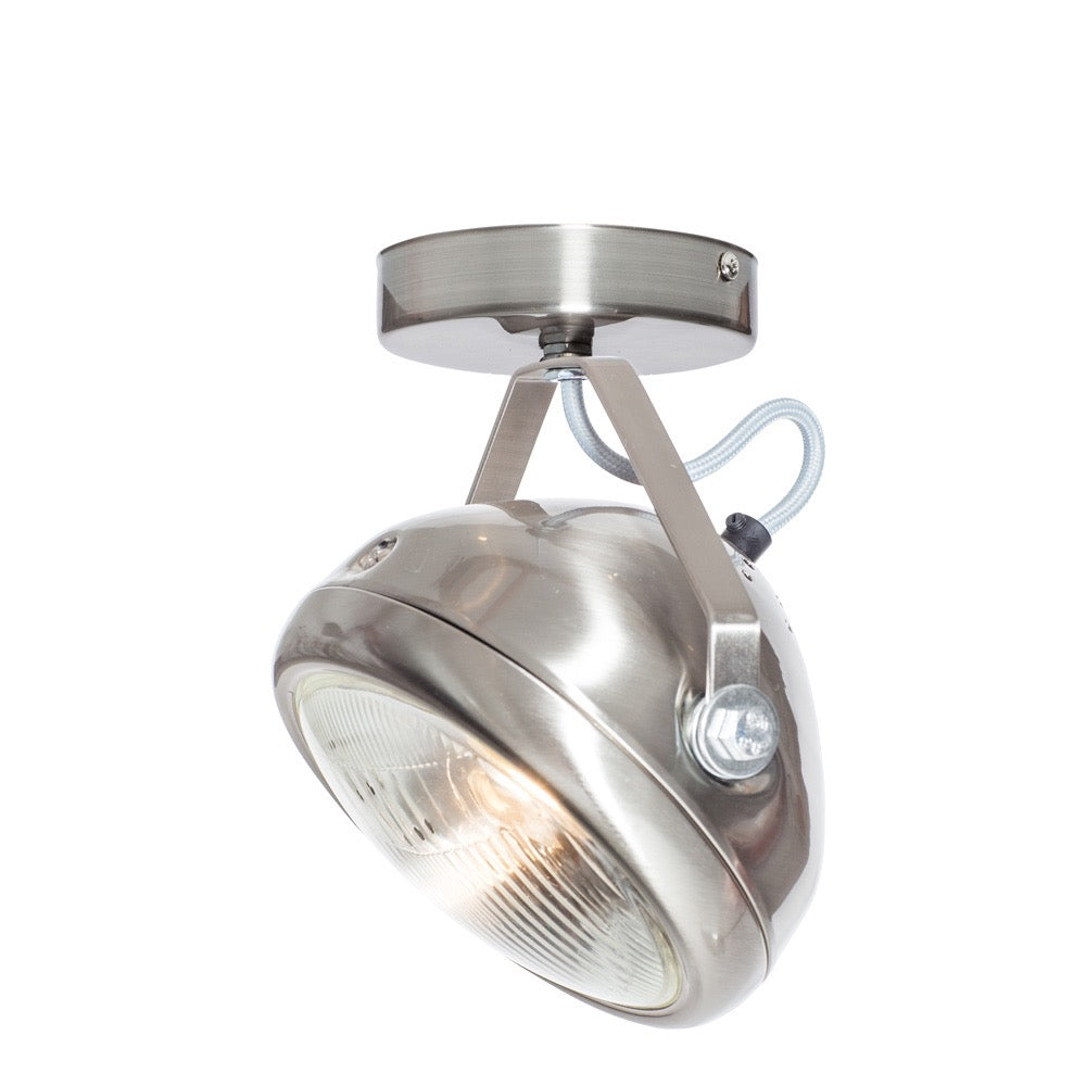 No.7 Spot vintage koplamp RVS