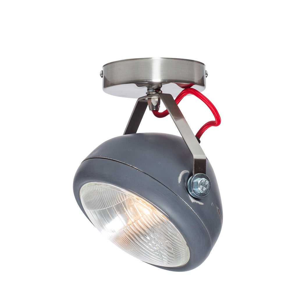 No.7 Spot vintage koplamp grijs