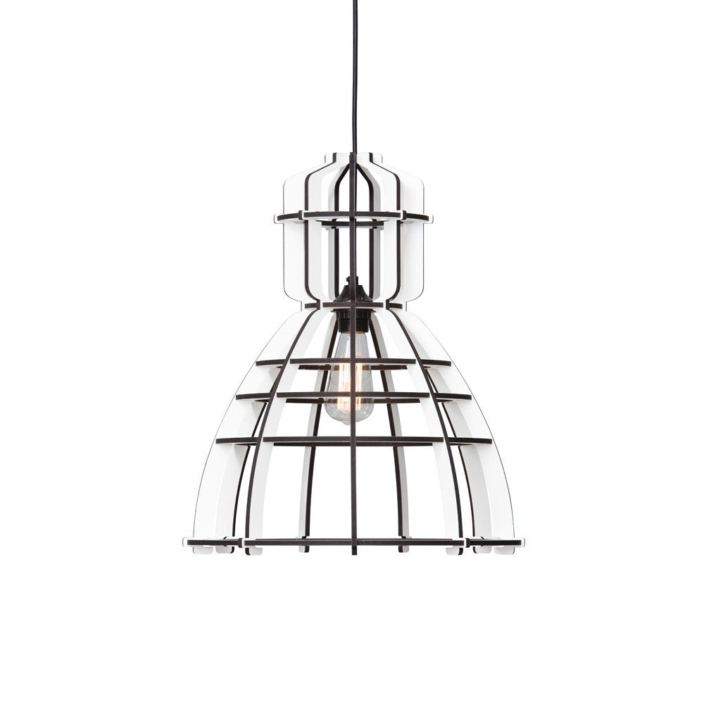 No.19 industrielamp WIT MDF 40cm by Olaf Weller