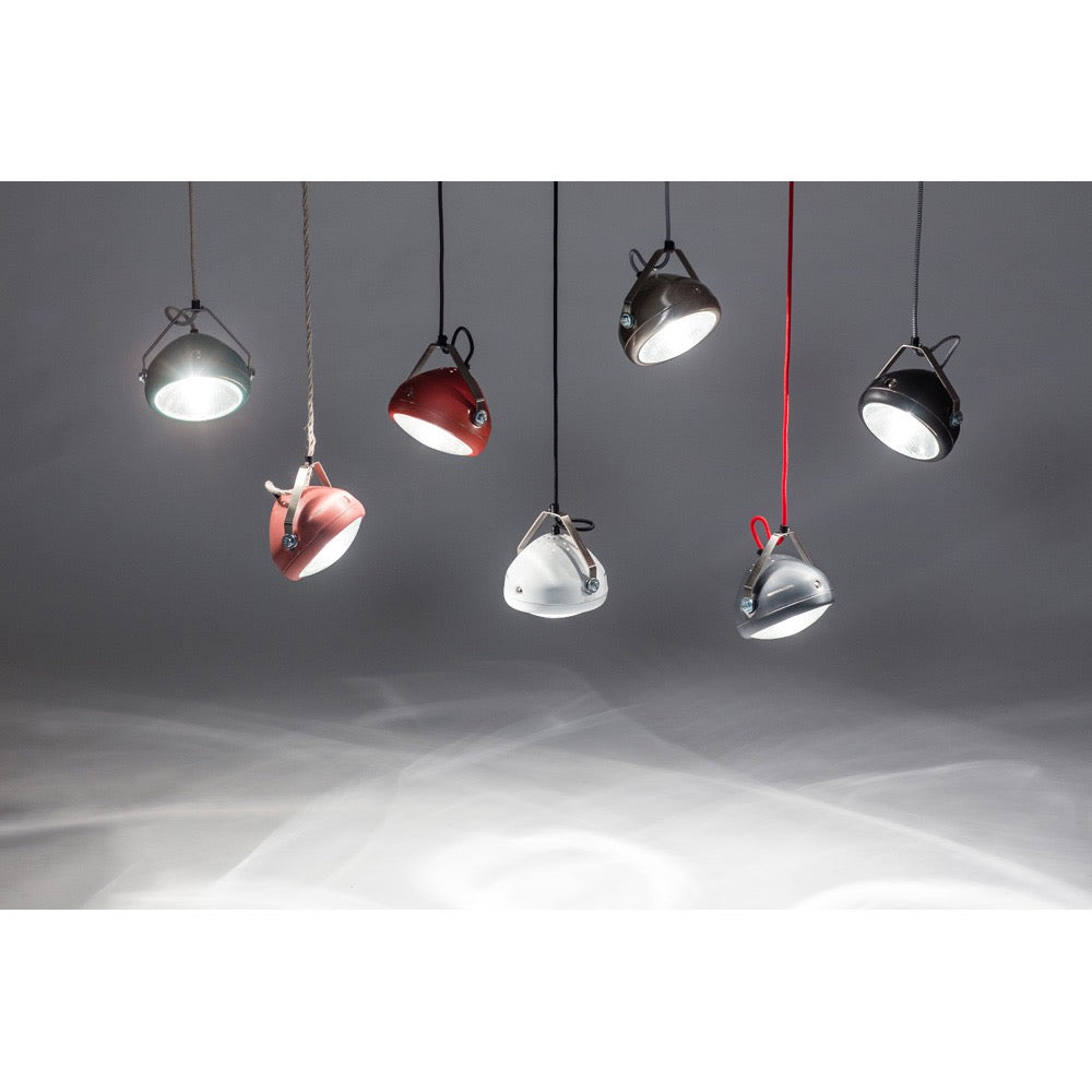 No.5 Hanglamp vintage koplamp rood