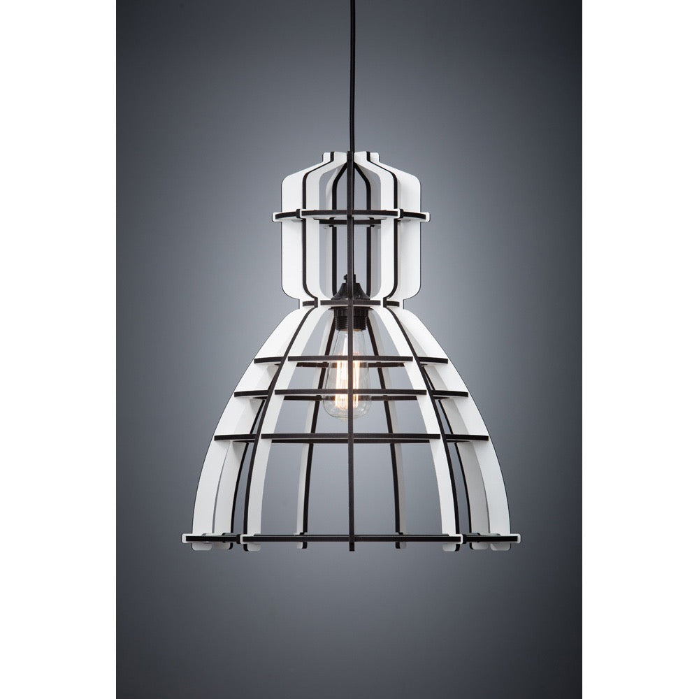 No.19XL industrielamp WIT MDF 60cm by Olaf Weller