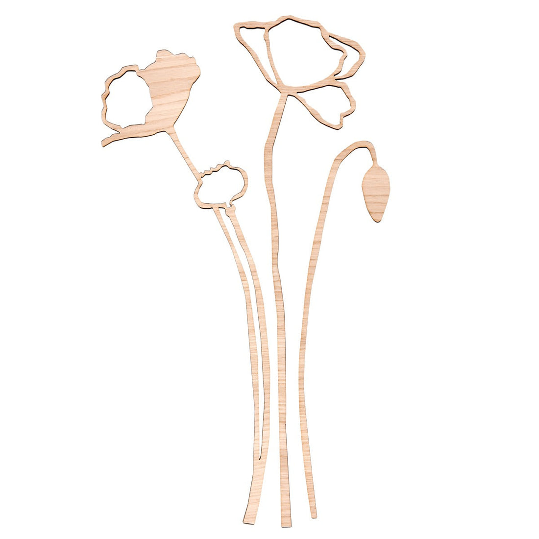 Poppy wood sculpture