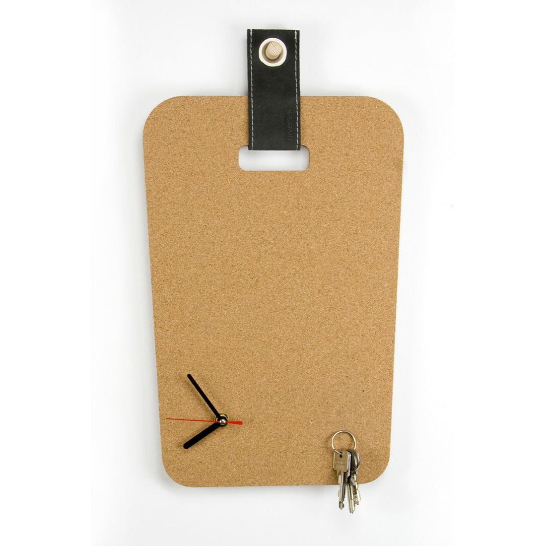 Prikbord & klok - Leather plus