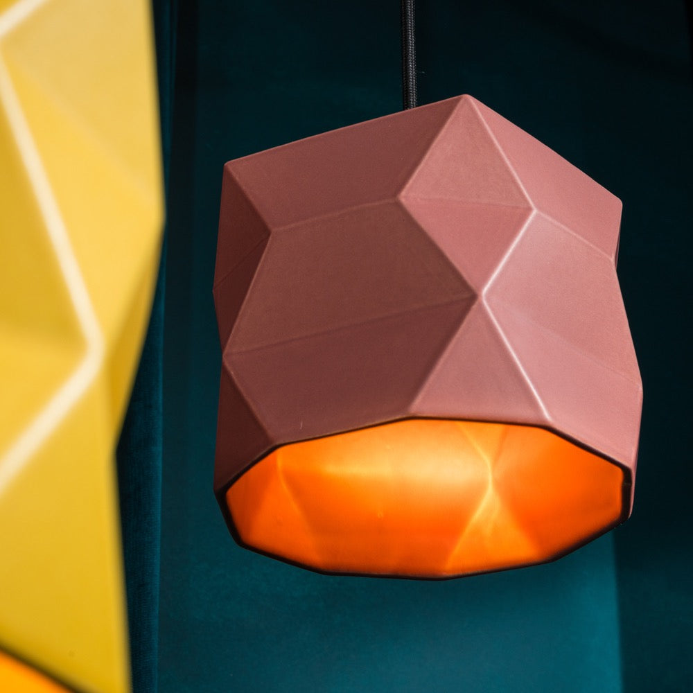 No.45 Hanglamp TRIGAMI geel by Sabine van der Ham