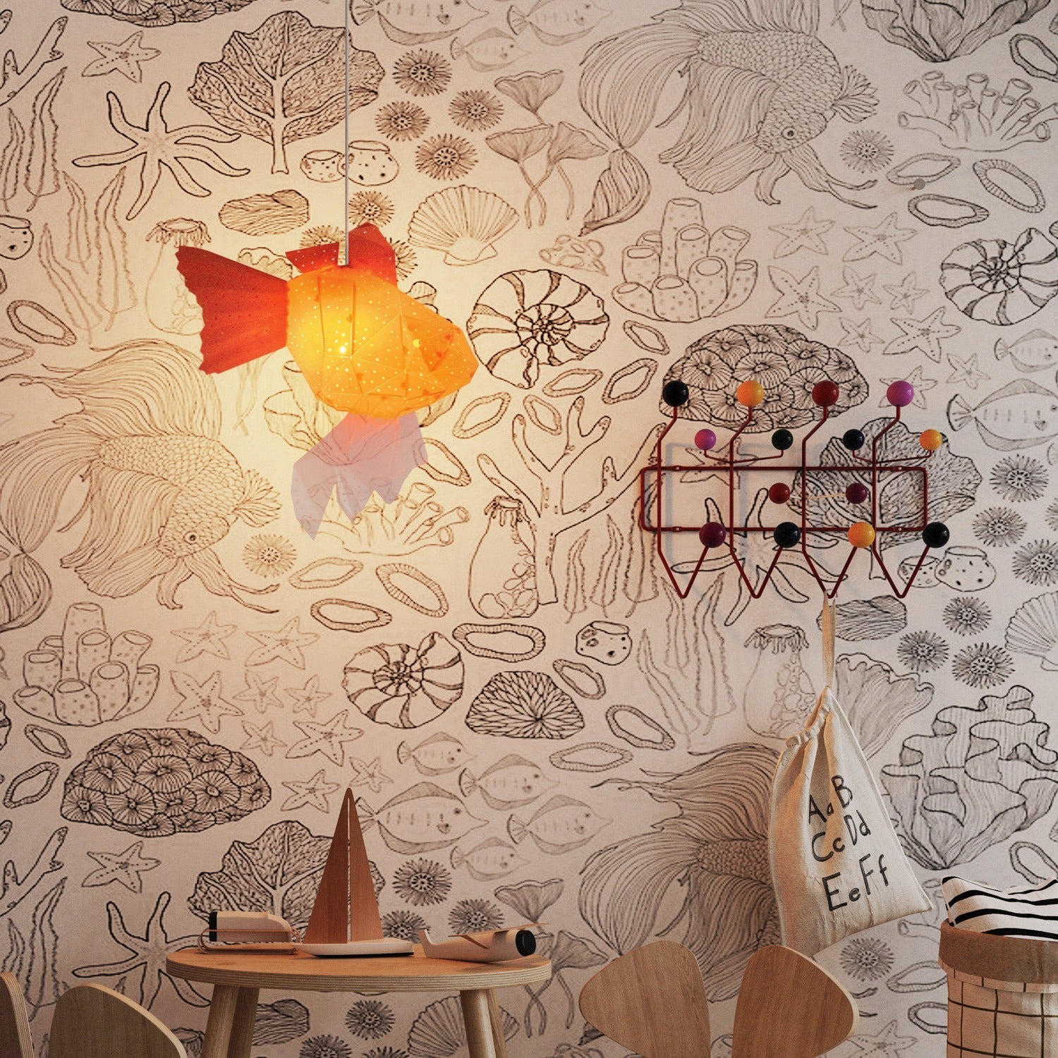 Grote Goudvis Lamp