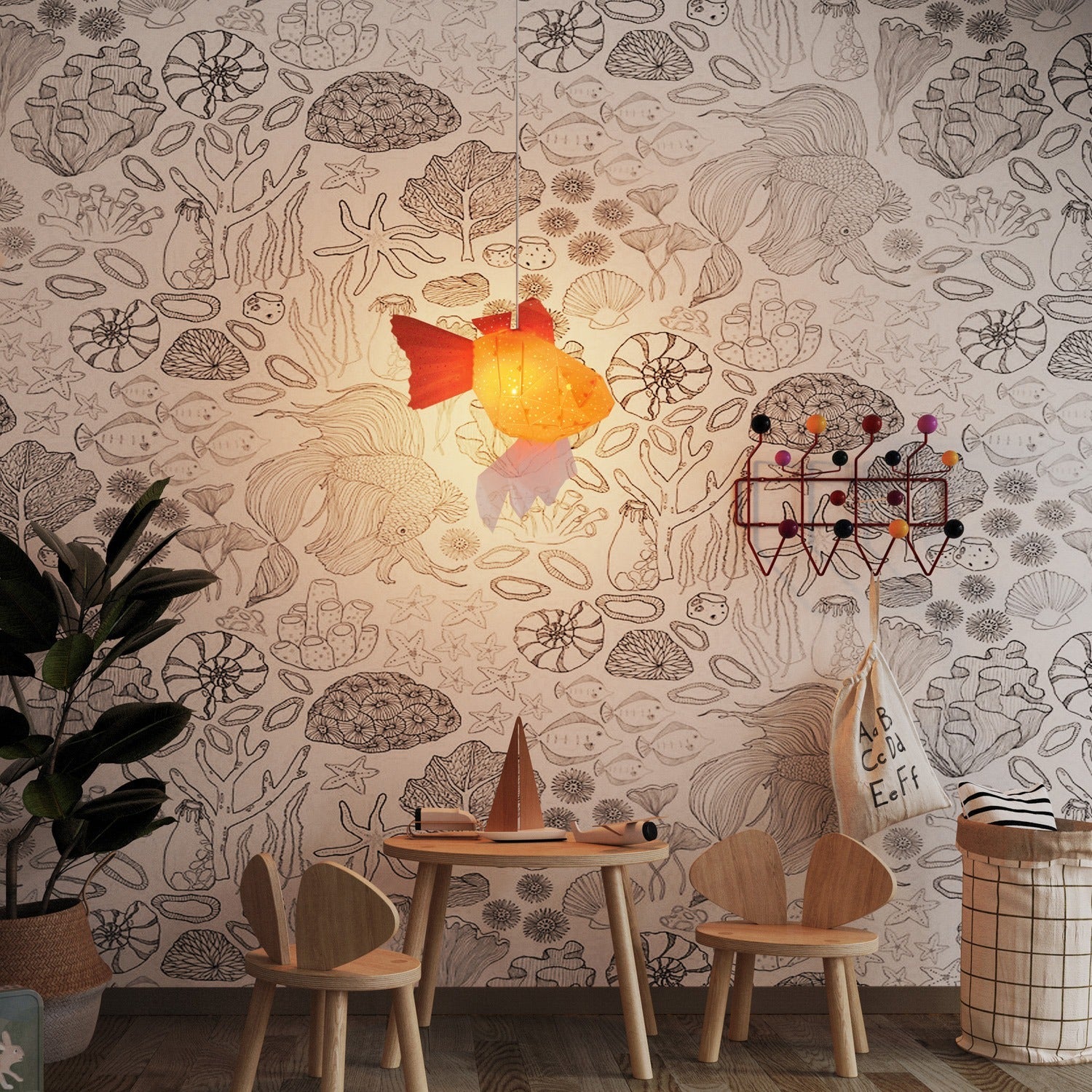 Baby Goudvis Lamp