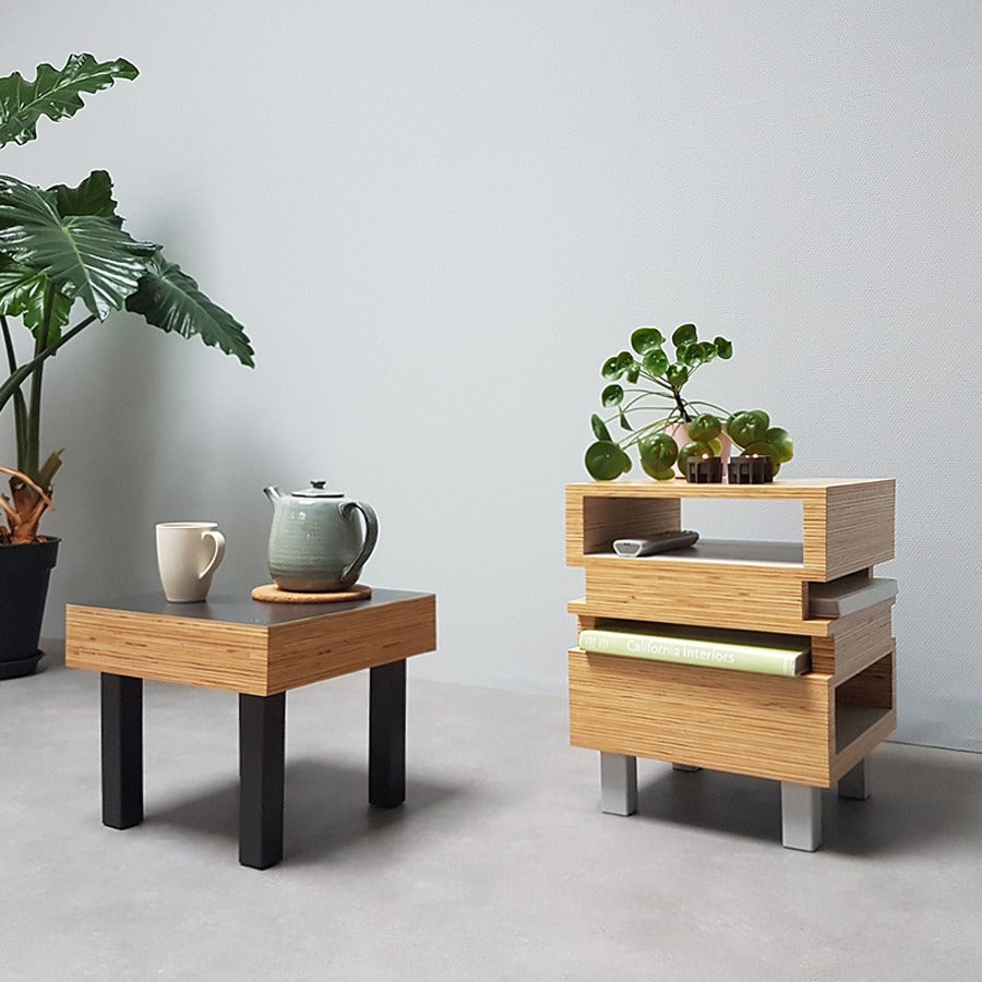 Bijzettafel multiplex mixblok